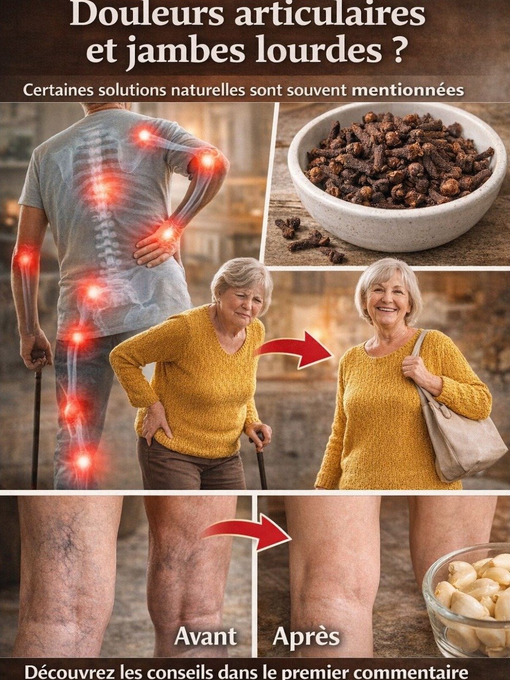 Jambes Lourdes, Varices, Arthrite : Le Duo Secret de Votre Cuisine Qui Va VOUS Libérer de la Douleur !