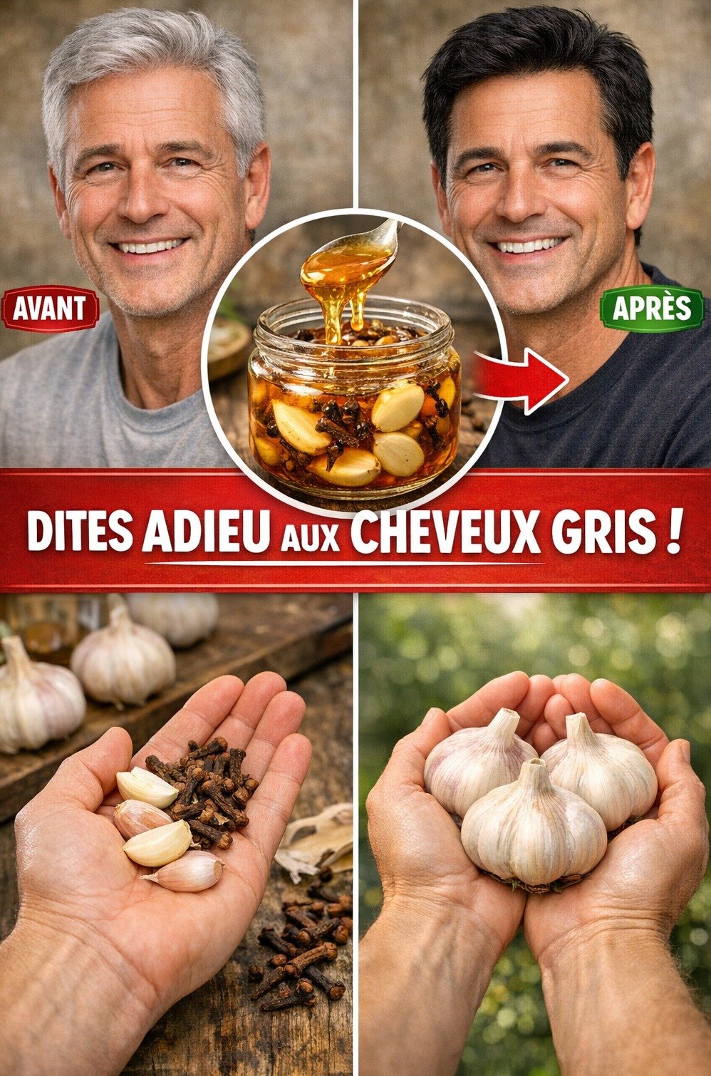Révélation Choc : Éliminez VOS Cheveux Blancs NATURELLEMENT en Quelques Semaines ! Le Secret de l'Ail et du Clou de Girofle que Personne Ne Vous Dit !