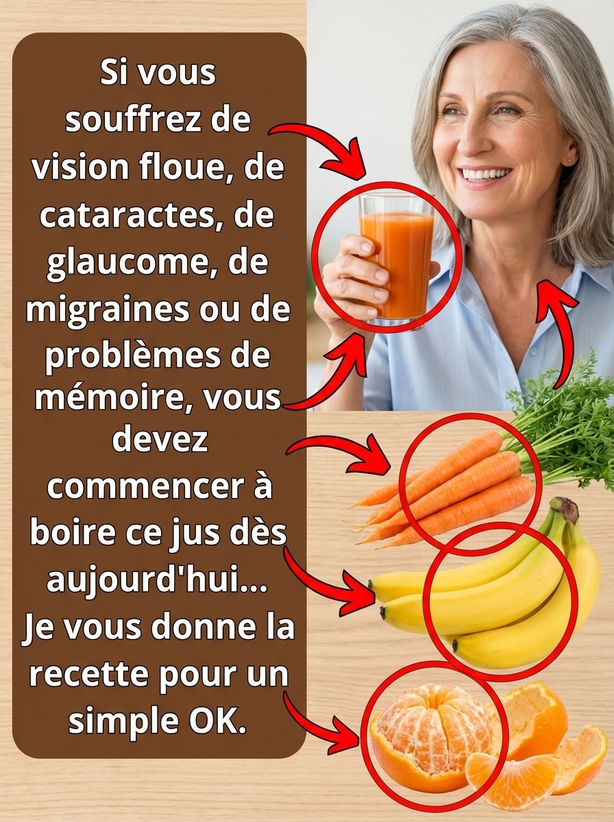 Le Jus Révolutionnaire aux 3 Ingrédients qui VA Transformer Votre Vue et Booster Votre Mémoire (Adieu Cataractes & Migraines !) - Ne Manquez Pas Ça !