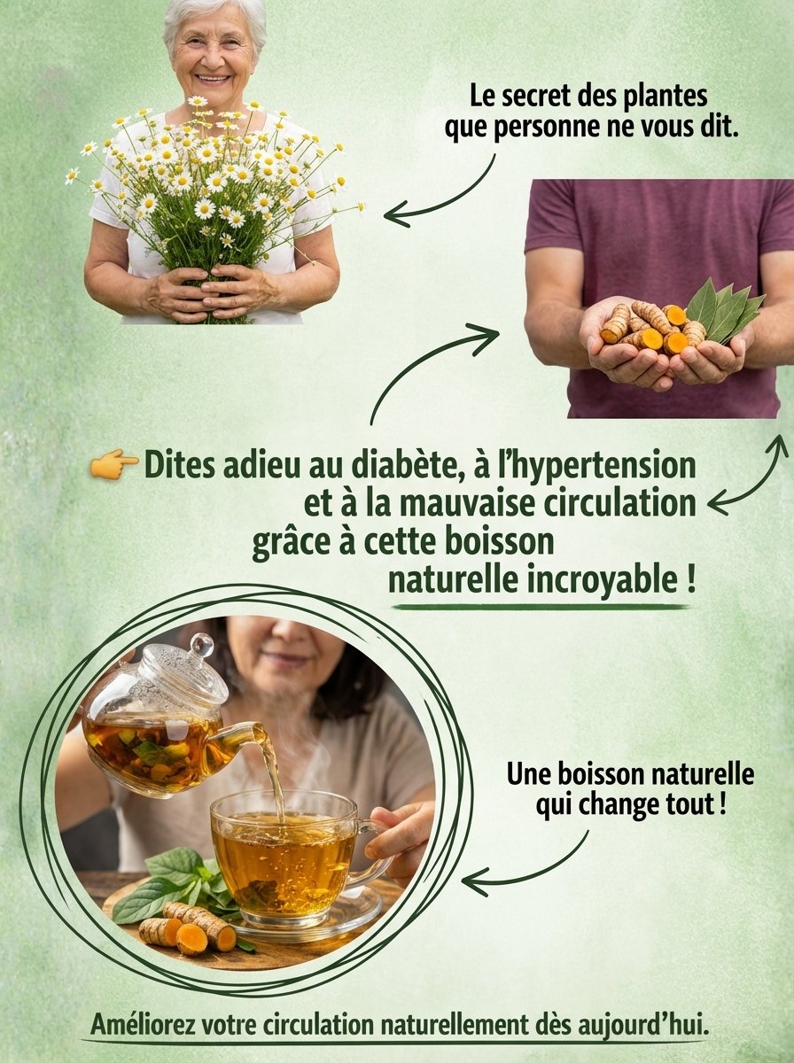 Révélation : La Boisson Naturelle Ultime qui Va Transformer Votre Combat Contre le Diabète, l'Hypertension et la Mauvaise Circulation !
