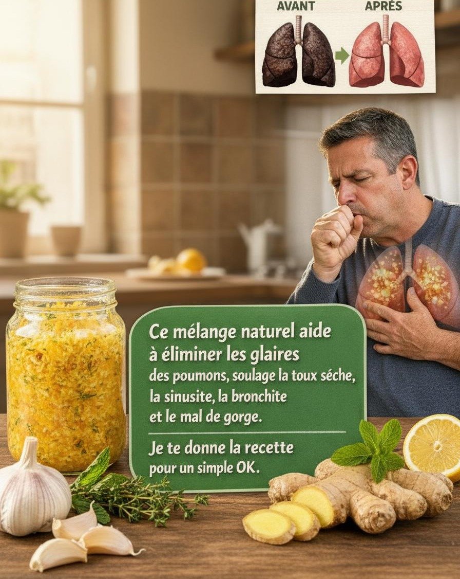 Un puissant mélange naturel : gingembre, ail, oignon et citron pour purifier le corps et les poumons