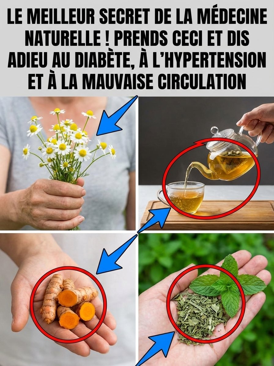 Le Secret Naturel Révélé : Ce Thé aux 3 Ingrédients Va Équilibrer Votre Sucre, Tension et Circulation en SEULEMENT 15 Jours ! Ne Manquez Pas Ça !