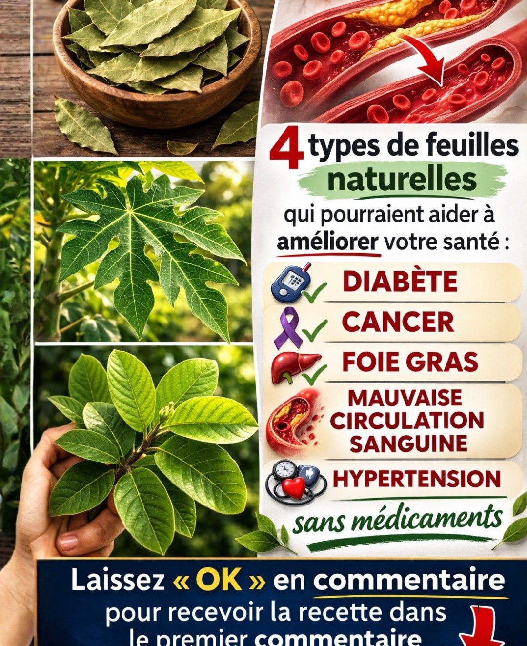 Les Bienfaits Insoupçonnés de Quatre Feuilles : Avocat, Mangue, Laurier et Goyave pour une Santé Naturelle