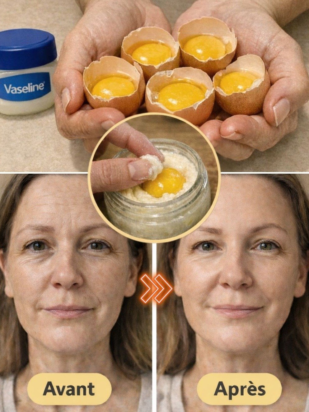 65 ans et ZÉRO ride ? Le masque de nuit Jaune d'Œuf & Vaseline qui fait trembler l'industrie cosmétique !
