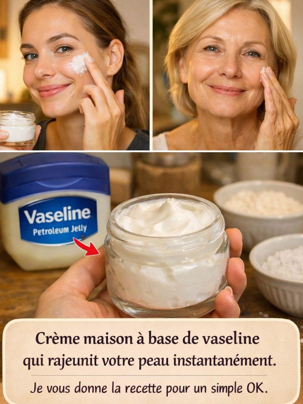 Le Secret le Mieux Gardé : 🤫 Transformez Votre Peau Sèche en Visage Éclatant en 7 Jours avec CETTE Crème Maison à la Vaseline !