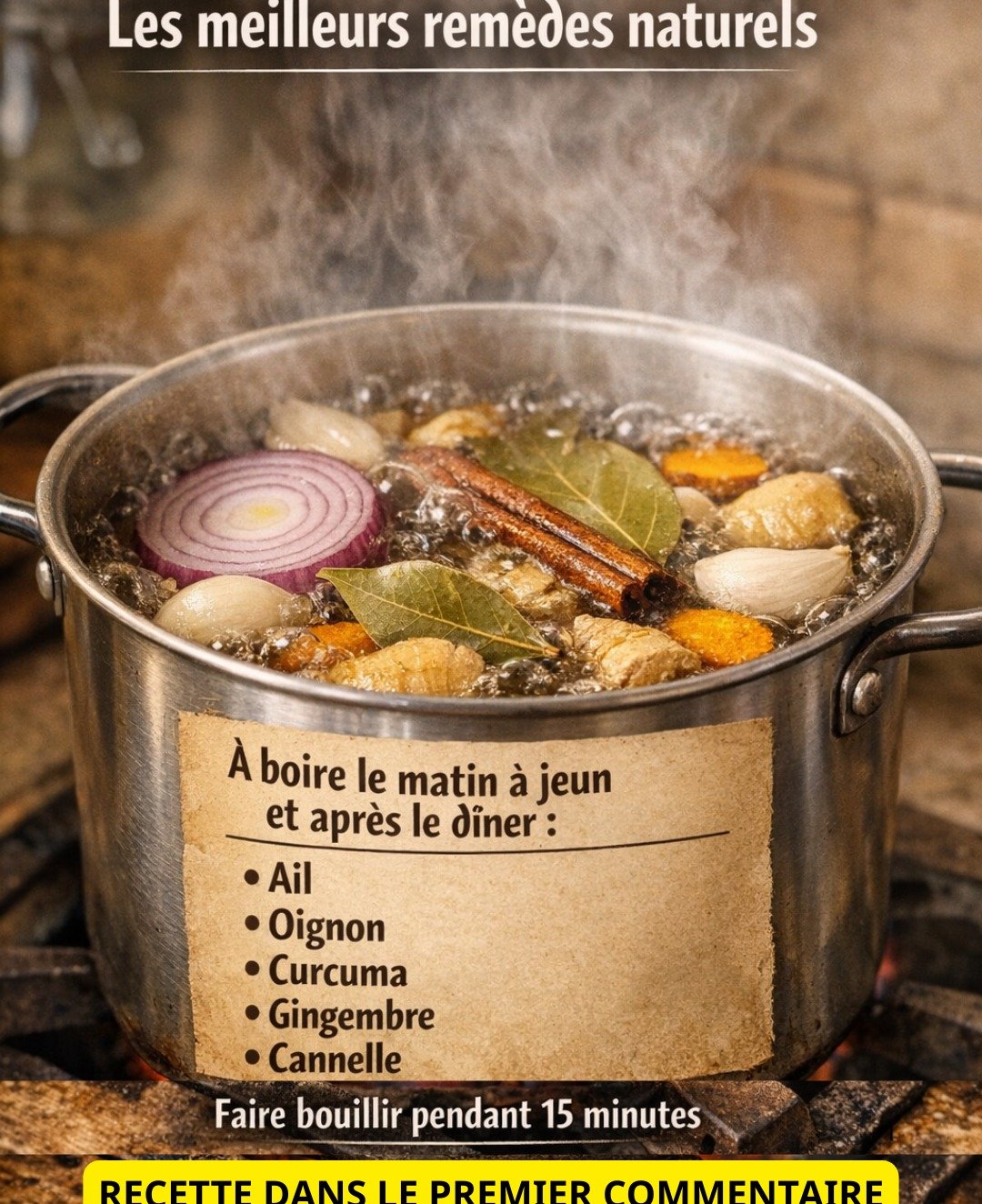 Infusion revigorante à l'ail, au curcuma et aux feuilles de goyave : vertus et préparation détaillée.