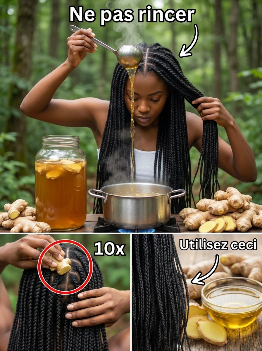 Le Secret Viral pour des Cheveux Épais et Longs en 7 Jours : Ce Rituel au Gingembre à Faire DEUX FOIS par Semaine Va TOUT Changer !