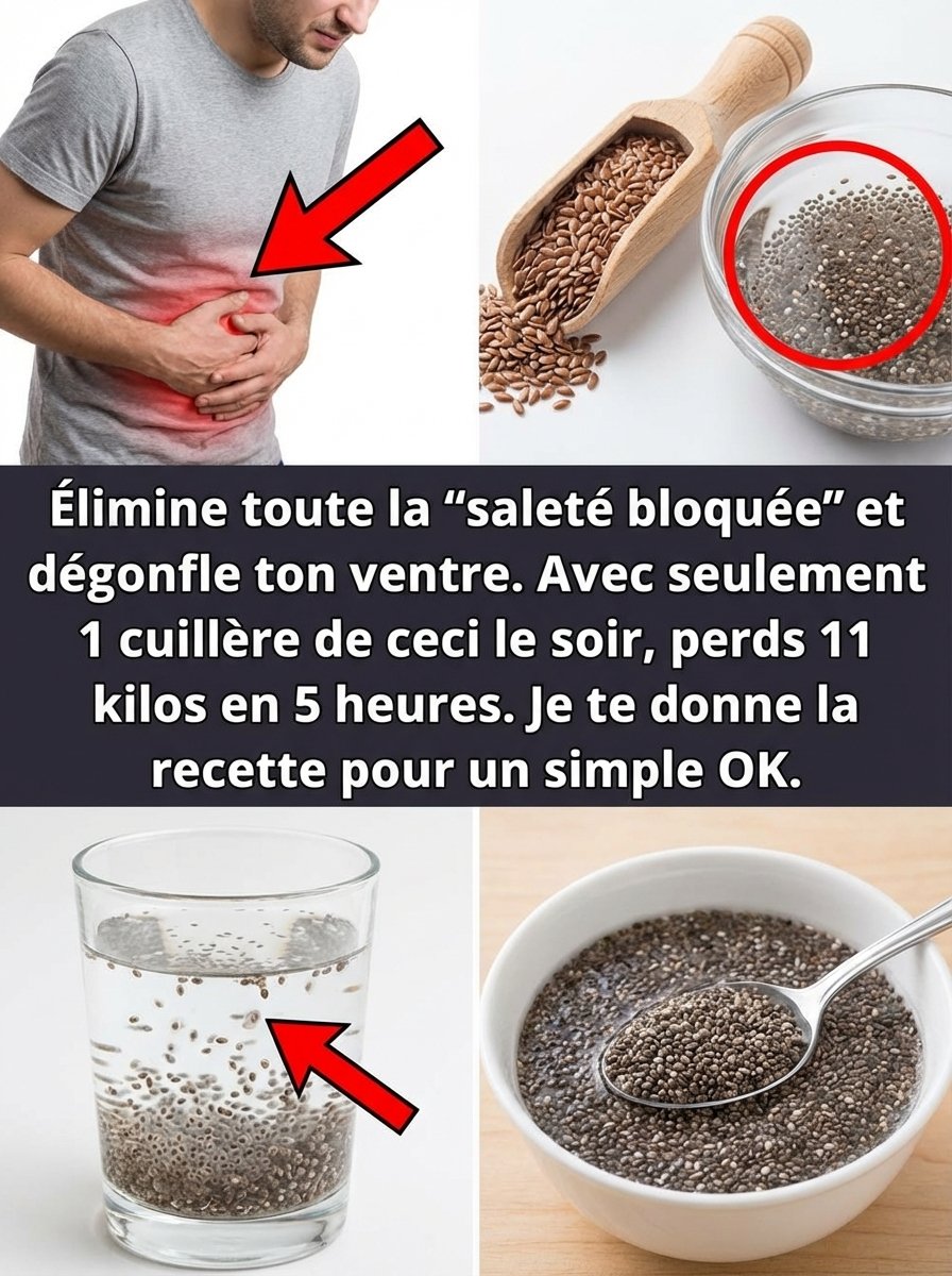 Oubliez le Ventre Gonflé : Cette Boisson Matinale au Chia, Lin et Citron Est LE Secret Viral pour une Silhouette Affinée !