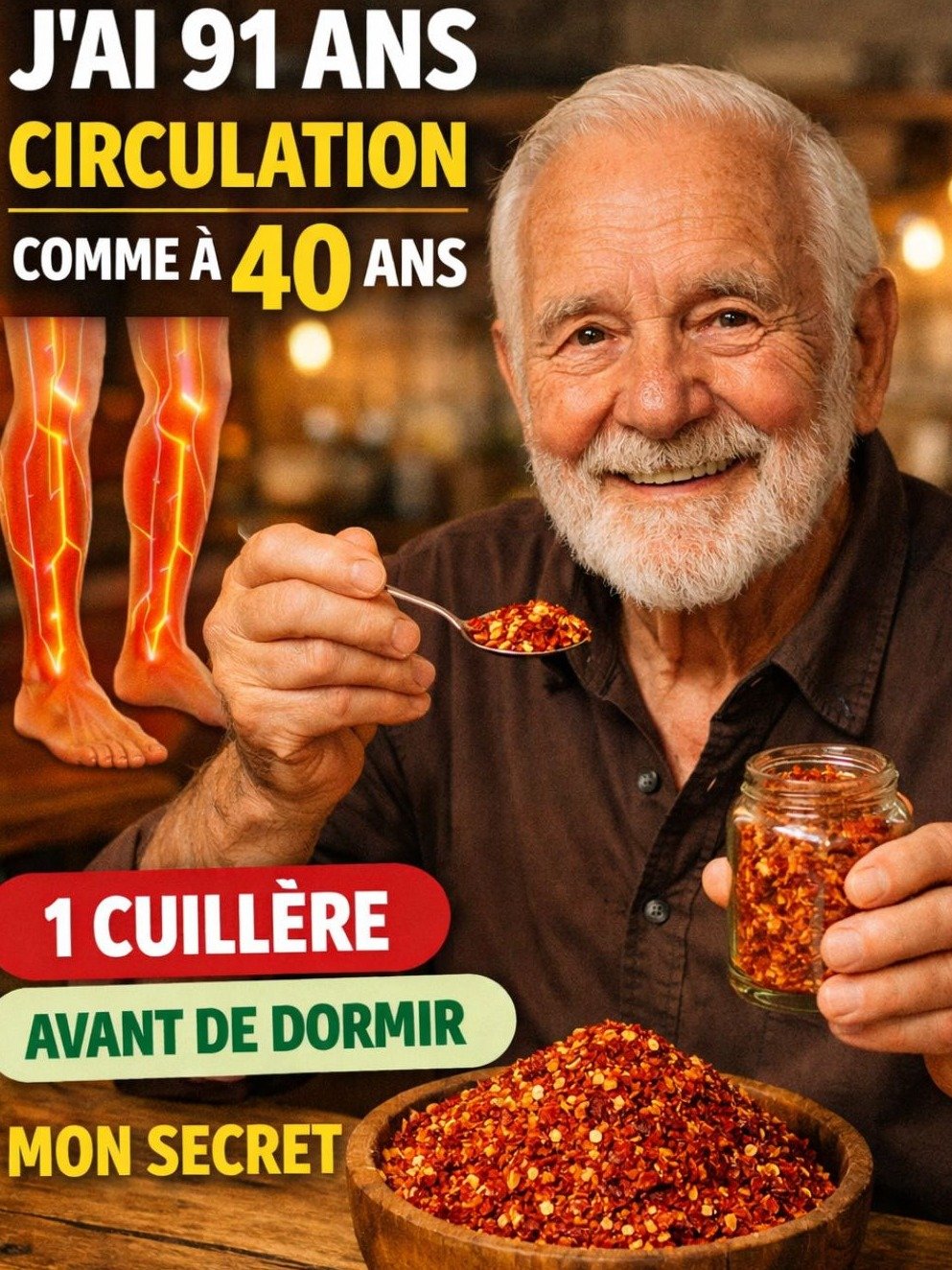 Séniors : Ne Passez PAS à Côté de Ces 8 Changements Incroyables si Vous Prenez du Piment de Cayenne Avant de Dormir !