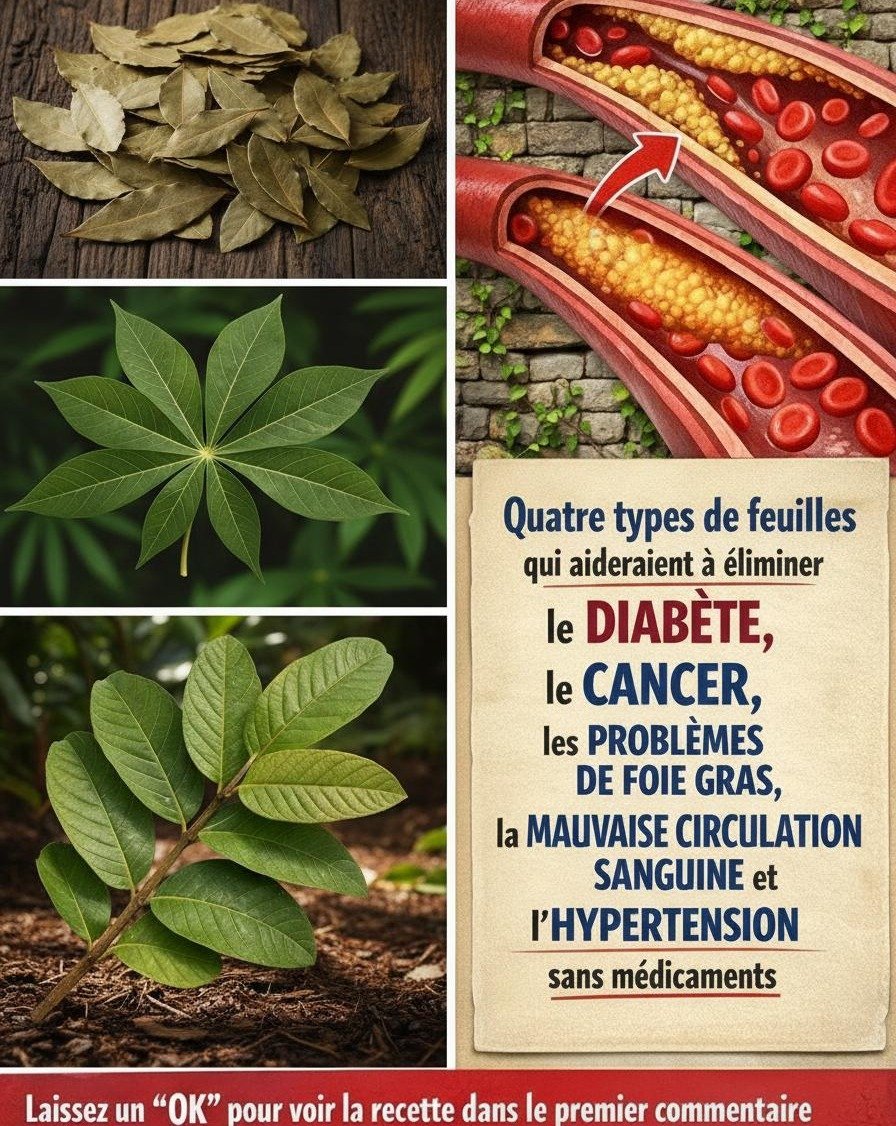 Les bienfaits exceptionnels de quatre feuilles médicinales pour la santé : soutien contre le diabète, le foie gras, les troubles circulatoires et l'hypertension