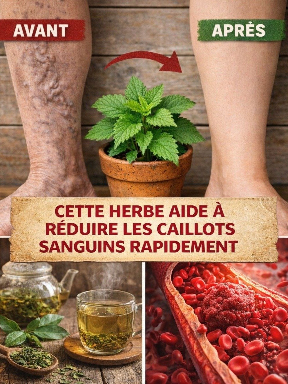 Jambes Lourdes, Gonflements ? DÉCOUVREZ CES 3 RECETTES D'HERBES VIRALES POUR UNE CIRCULATION PARFAITE (Ne Les Manquez PAS !)