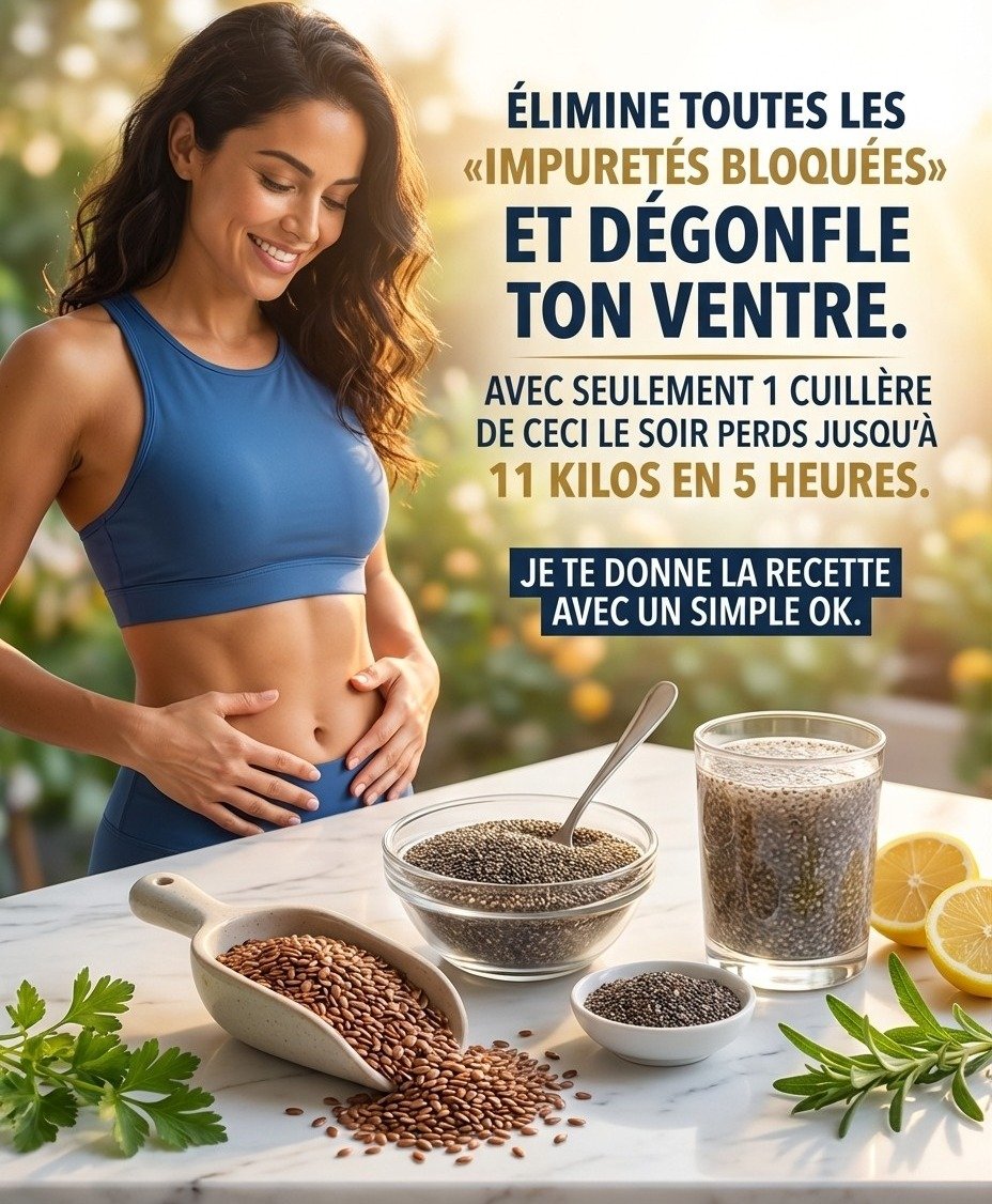 Dites Adieu aux Ballonnements : La Boisson Matinale Détox au Chia, Lin et Citron