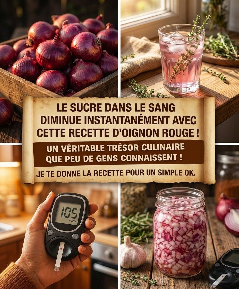 Réduisez votre glycémie rapidement grâce à cette recette d'oignons rouges ! Un secret gourmand à découvrir.