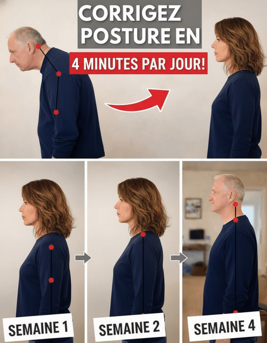 Redresser Votre Posture Après 60 Ans : La Routine Douce de 4 Minutes Contre la Tête Penchée en Avant, Inspirée par la Sagesse Japonaise