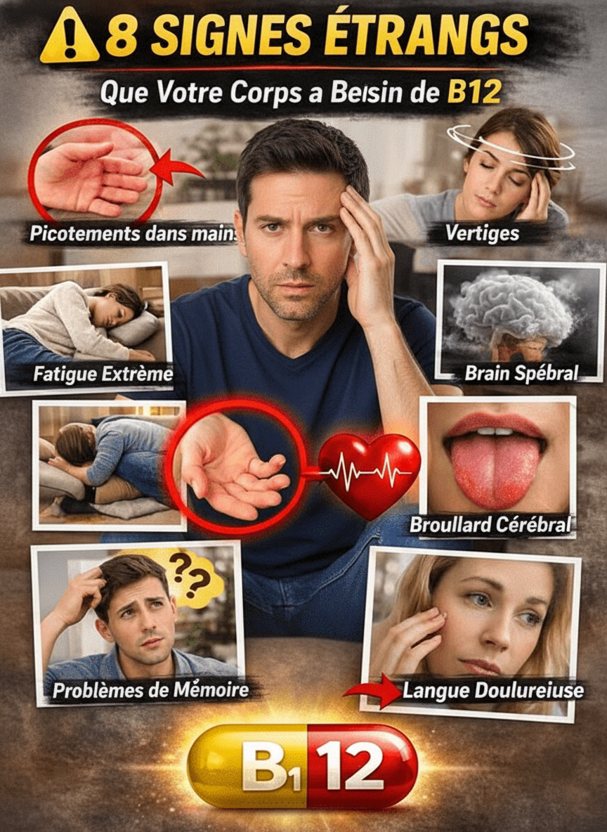 8 Symptômes Étranges Indiquant une Carence en Vitamine B12
