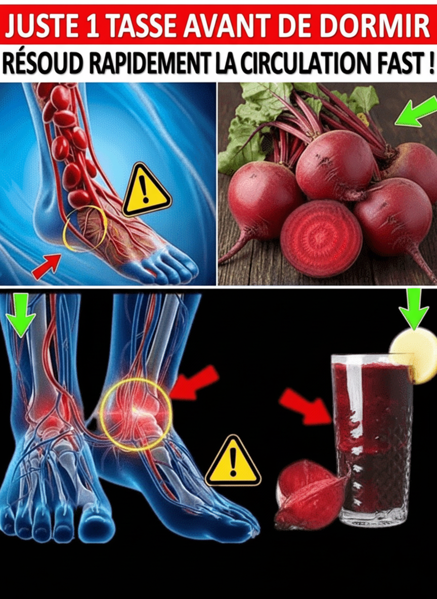 Après 60 ans : Une simple boisson à la betterave le soir pour une circulation sanguine optimisée ?