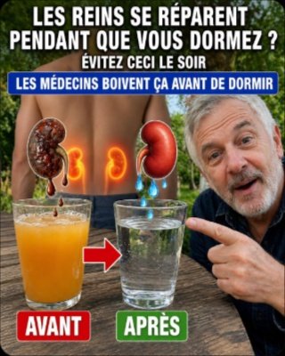 Le Secret Nocturne Révélé : 4 Boissons MIRACULEUSES pour des Reins en Pleine Santé pendant que vous Dormez (et pourquoi vous en avez BESOIN) !