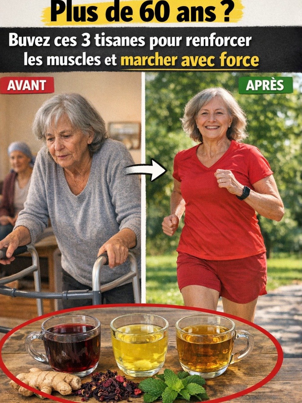 Après 60 ans, retrouvez une mobilité de jeunesse ! Le secret ? Ces 3 tisanes puissantes que personne ne vous dit.