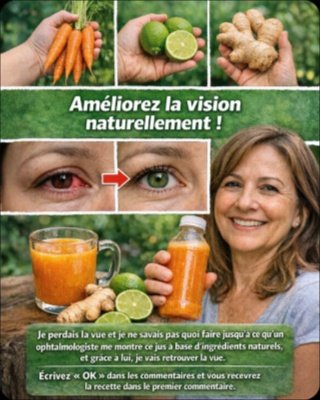 J'ai retrouvé une vision parfaite en 30 jours : Mon ophtalmologiste n'en revenait pas de ce jus simple !
