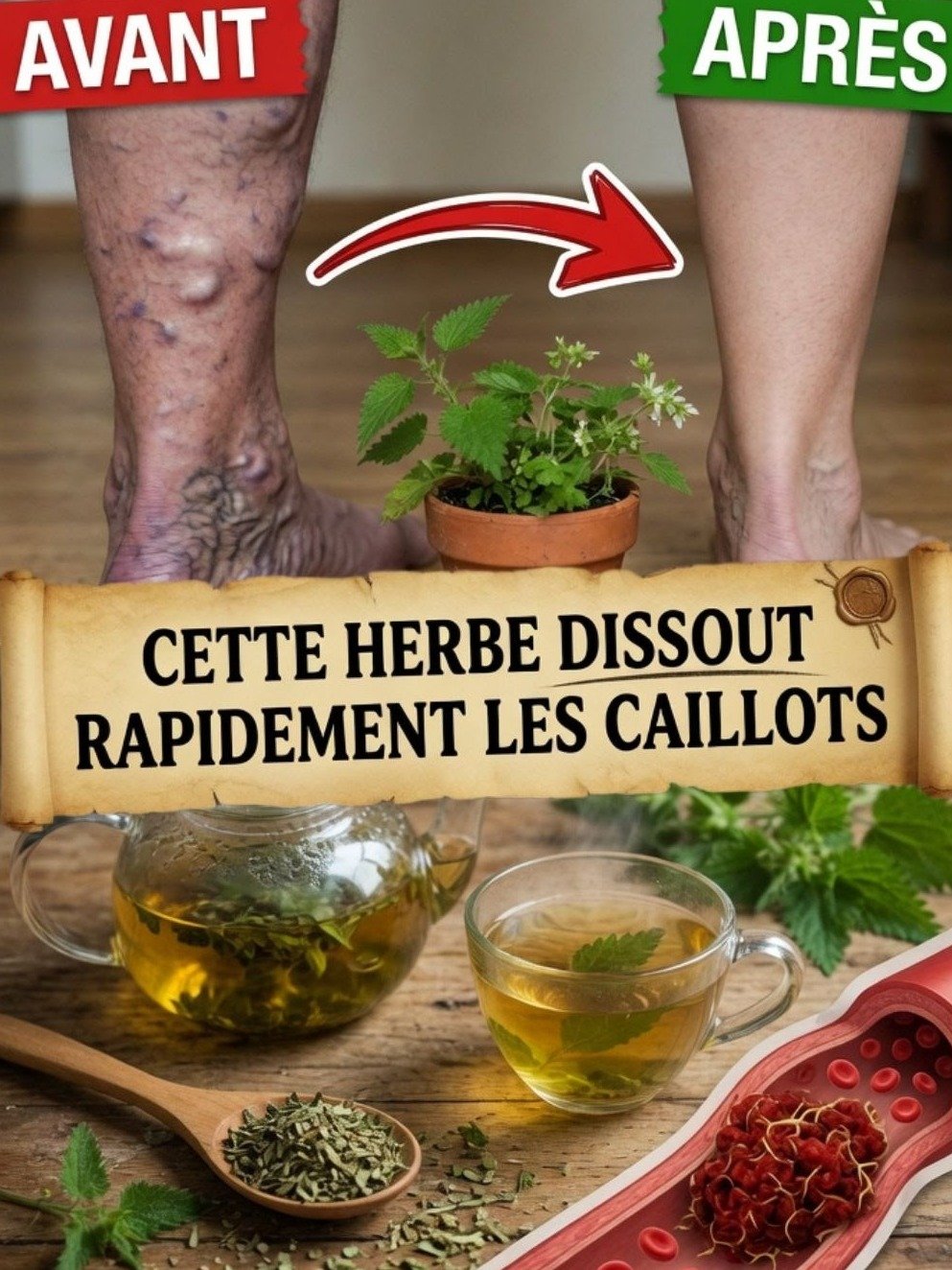 STOP aux Jambes Lourdes ! Découvrez les 3 Recettes Naturelles ULTIMES pour une Circulation Sanguine Parfaite (Avant qu'il ne soit Trop Tard)