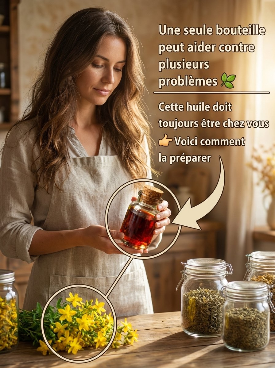 LE remède naturel ultime ? Un flacon de cette huile magique soulage 10 maux courants ! Ne PAS savoir comment la préparer serait une erreur...