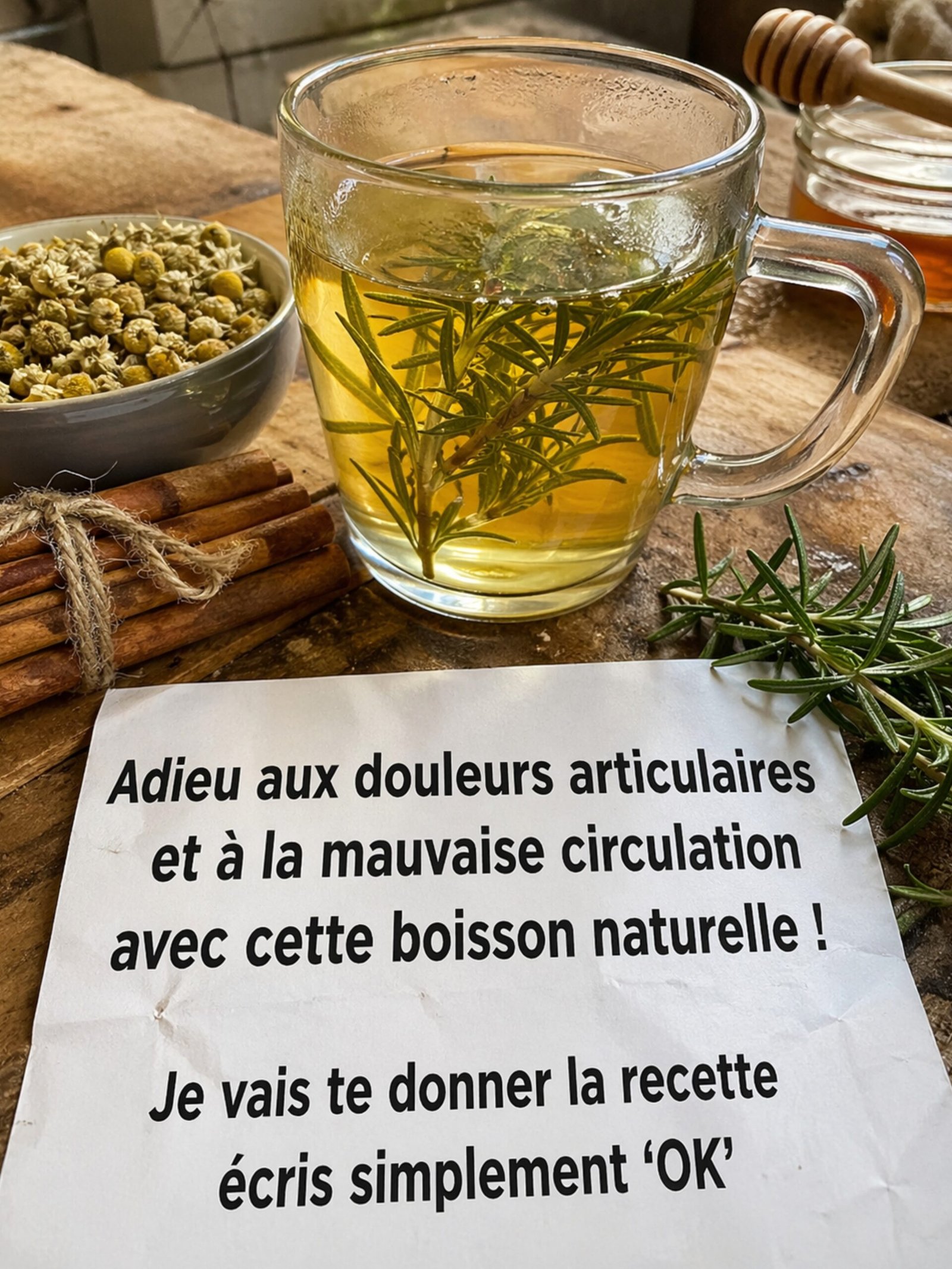 Le Secret MILLÉNAIRE Révélé : Cette Boisson à la Camomille, Romarin et Cannelle VA Éradiquer Vos Douleurs et Booster Votre Circulation !