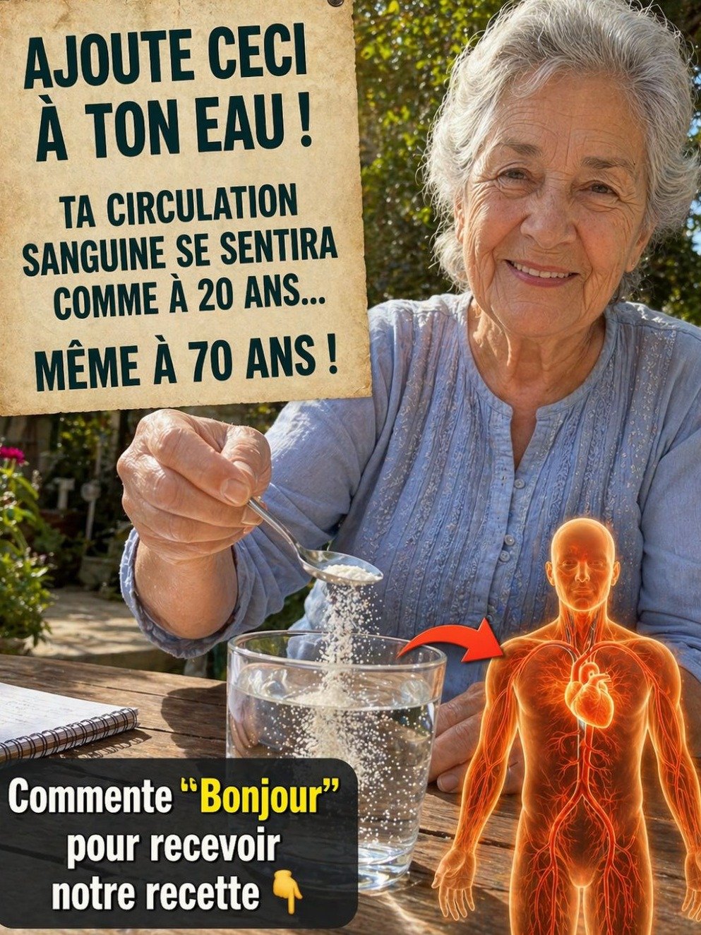 Le Secret Insoupçonné Pour Booster Votre Circulation Sanguine Après 50 Ans (Et C'est Dans Votre Verre d'Eau) !