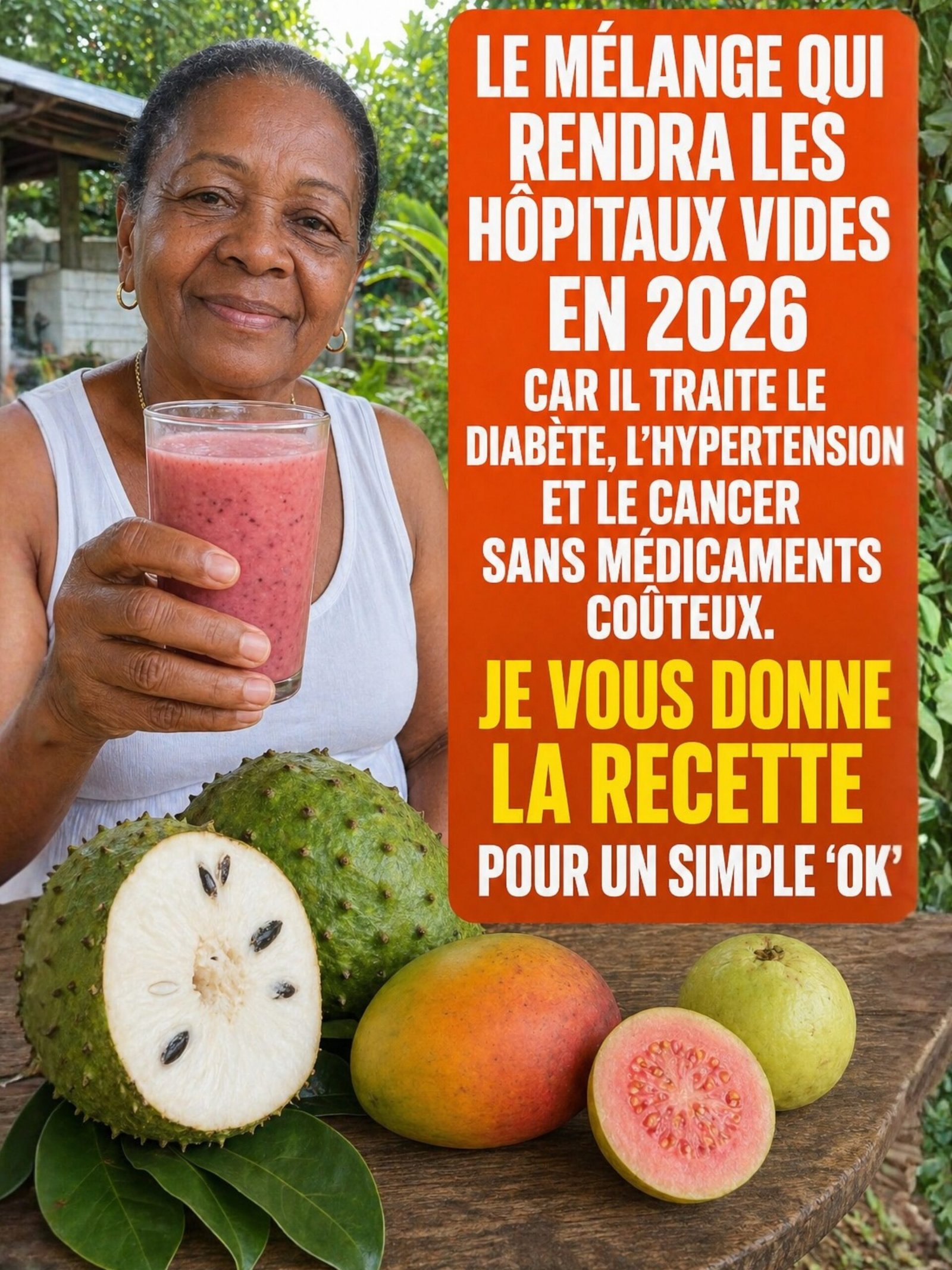 Le Secret Tropical Anti-Âge : 9 Bienfaits Insoupçonnés de ce Smoothie Corossol-Tomate-Goyave qui Va Révolutionner Votre Quotidien Après 45 Ans !