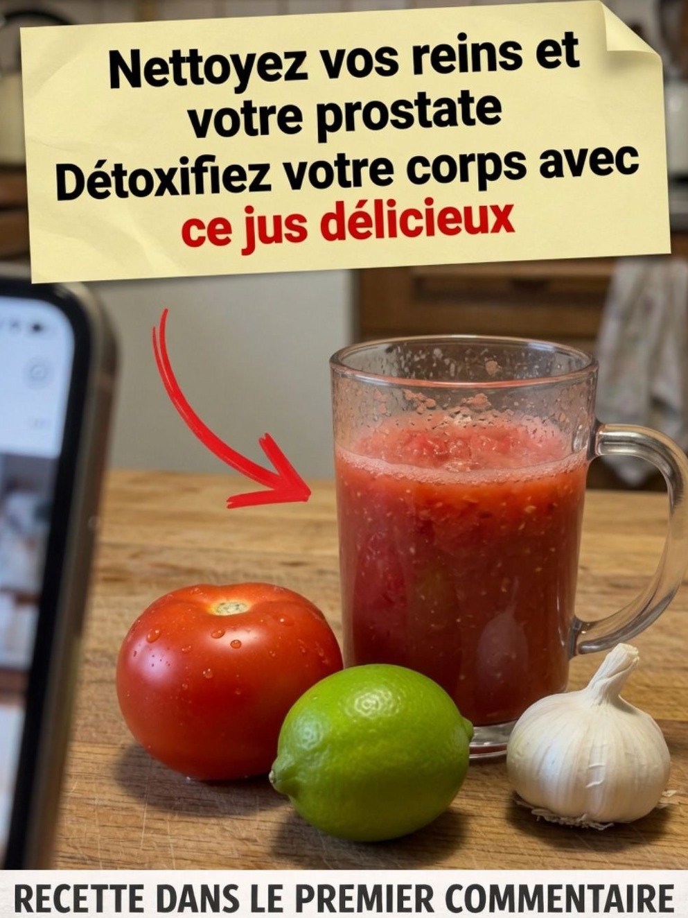 Le JUS MIRACLE à 3 Ingrédients qui va Nettoyer vos Reins et Protéger votre Prostate pour de bon (Ne manquez pas ça !)