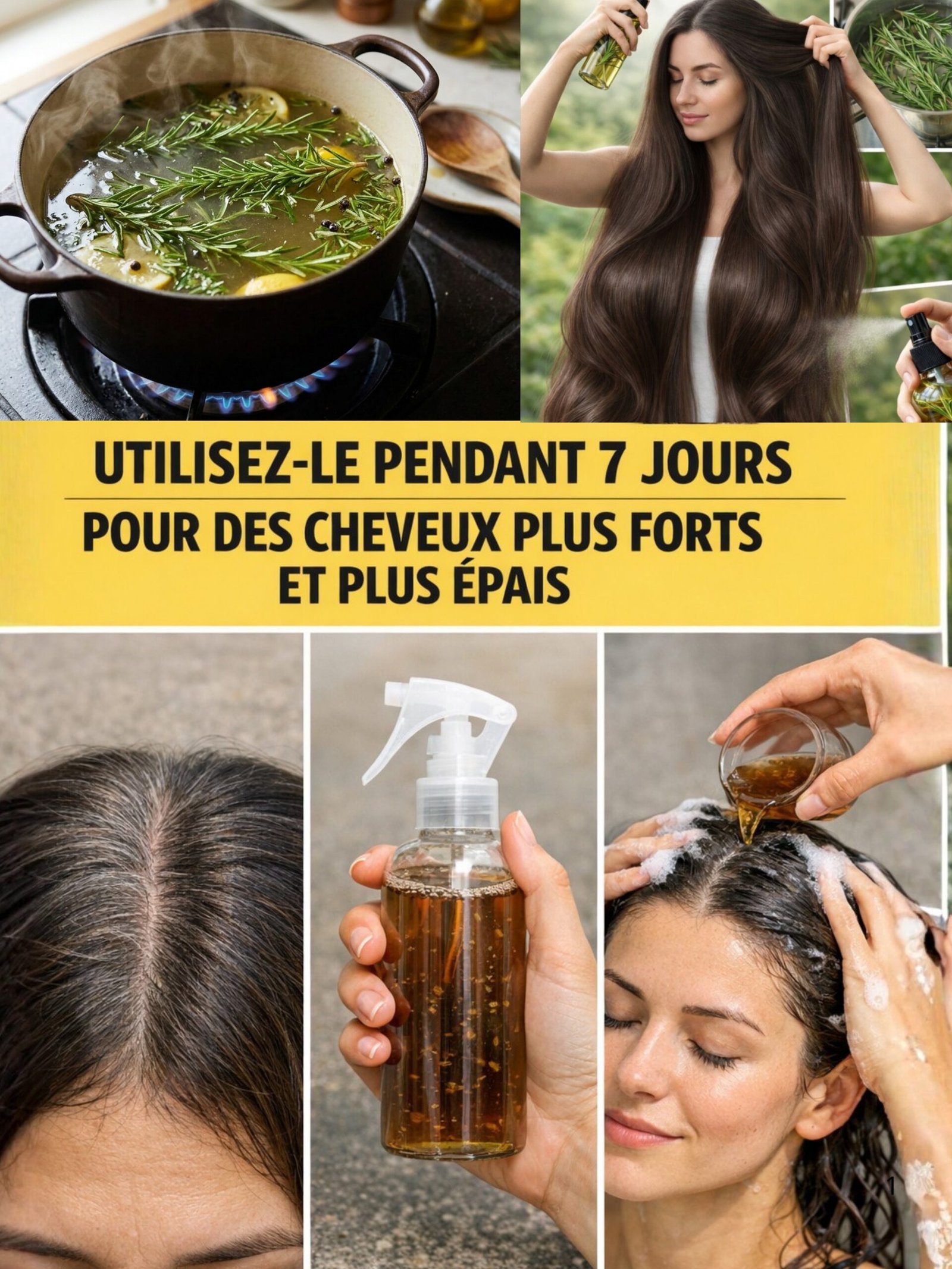 Le Tonique MIRACLE au Romarin & Clou de Girofle : Vos Cheveux Vont Pousser à une Vitesse FOLLE en MOINS d'une Semaine !
