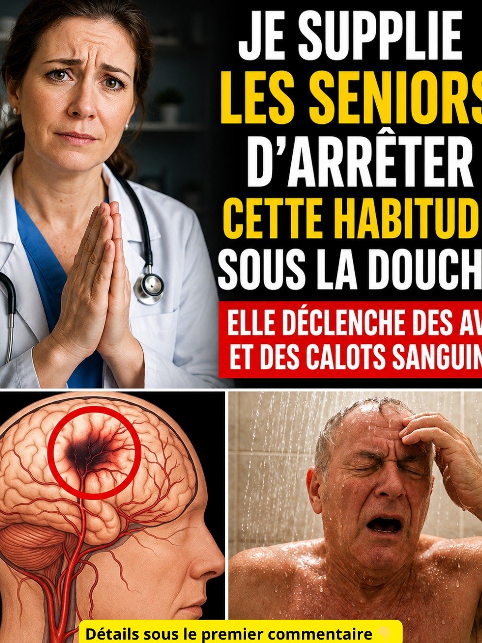 Le Secret Choc d'un Neurologue: Cette Habitude de Douche Quotidienne Multiplie le Risque d'AVC la Nuit après 60 Ans ! Ne Faites PLUS Jamais Ça !