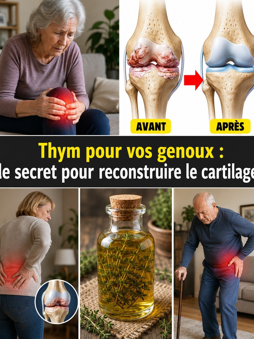 Vos Genoux Souffrent ? Découvrez LE Secret Naturel Pour Reconstruire Votre Cartilage Avant Qu'il Ne Soit Trop Tard !