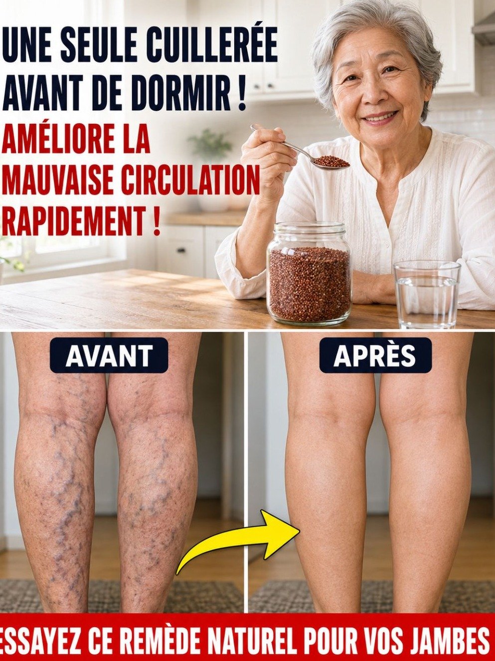Le secret d'une seule cuillère à café avant de dormir : Des jambes légères et des nuits réparatrices, enfin révélé !