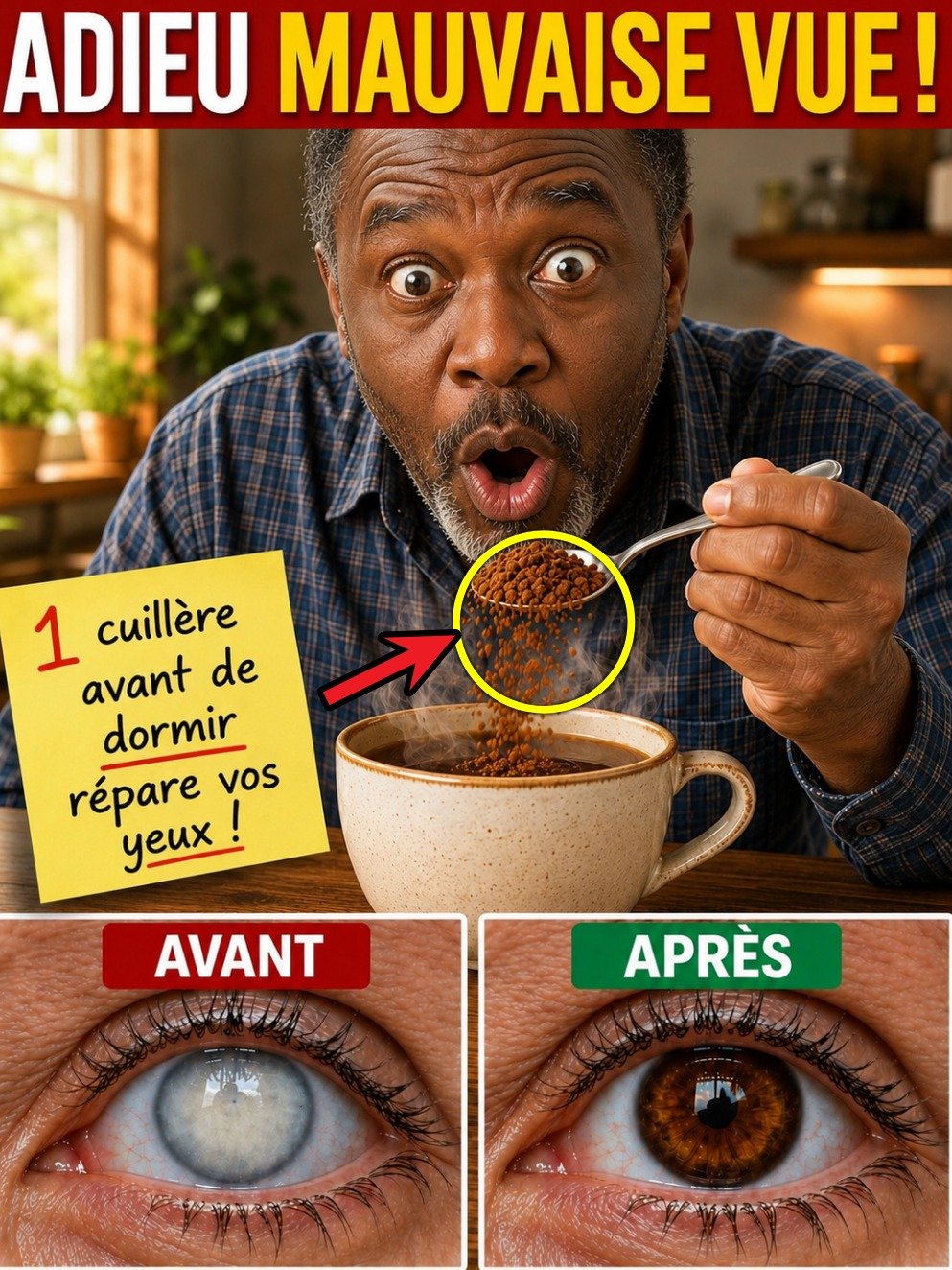 Votre Vision DÉCLINE ? Le Secret Nocturne d'1 Cuillère de Cacao qui Régénère Vos Yeux Pendant Votre Sommeil !