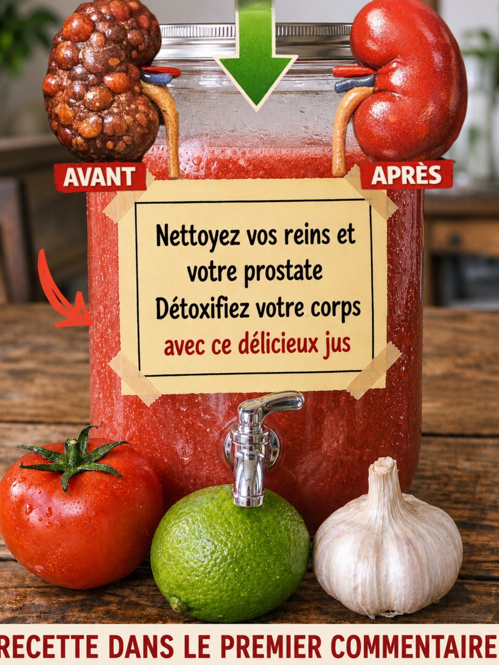 Le Secret à 3 Ingrédients que Votre Corps Réclame : Nettoyez Vos Reins et Protégez Votre Prostate !
