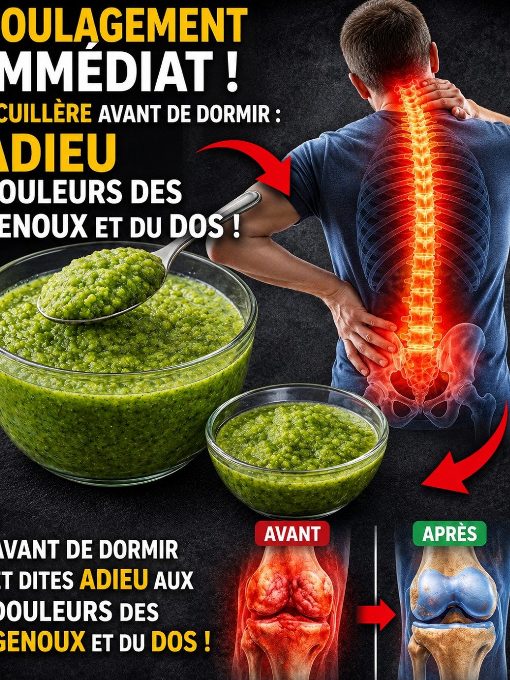 Le Secret Viral pour les 60 ans et plus : Buvez CE verre avant de dormir et DITES ADIEU aux douleurs genoux/dos dès le réveil !