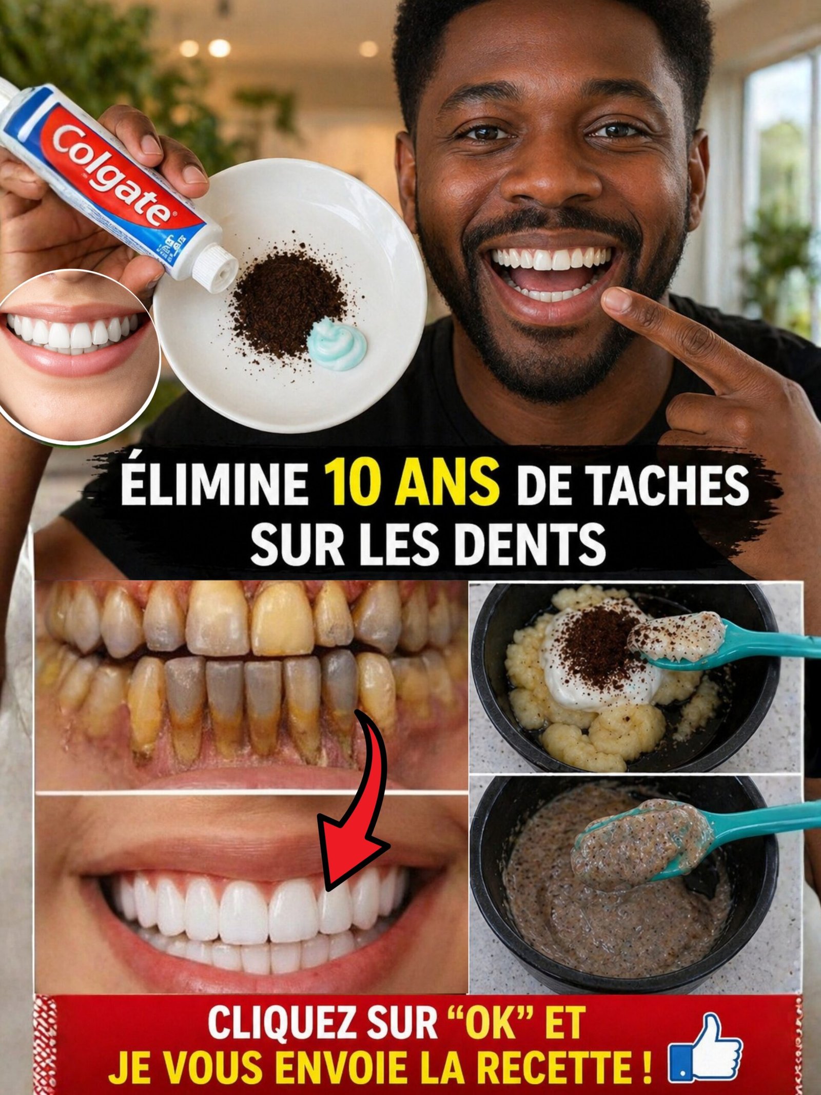 Taches tenaces sur les dents : Le secret de 2 minutes que les plus de 60 ans DOIVENT connaître (avec du café ?!)