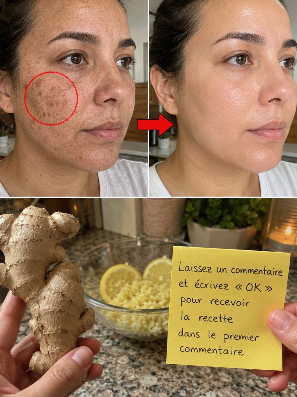 Ne JAMAIS sous-estimer ces 2 ingrédients ! Le secret de la pomme de terre et du gingembre pour une peau PARFAITE (et sans taches).