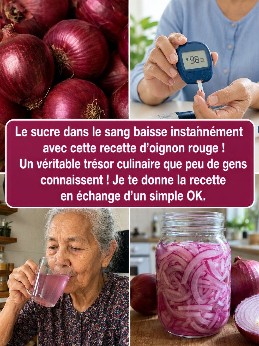 Oubliez tout ! Cette recette D'OIGNON ROUGE fait chuter votre glycémie en 7 minutes chrono ! Le secret viral d'un chef enfin révélé.