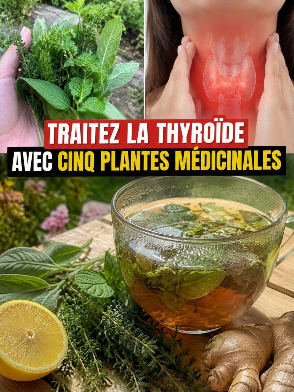 Le Secret Révélé : 5 Plantes Médicinales Incontournables pour une Thyroïde Épanouie et une Énergie Décuplée !