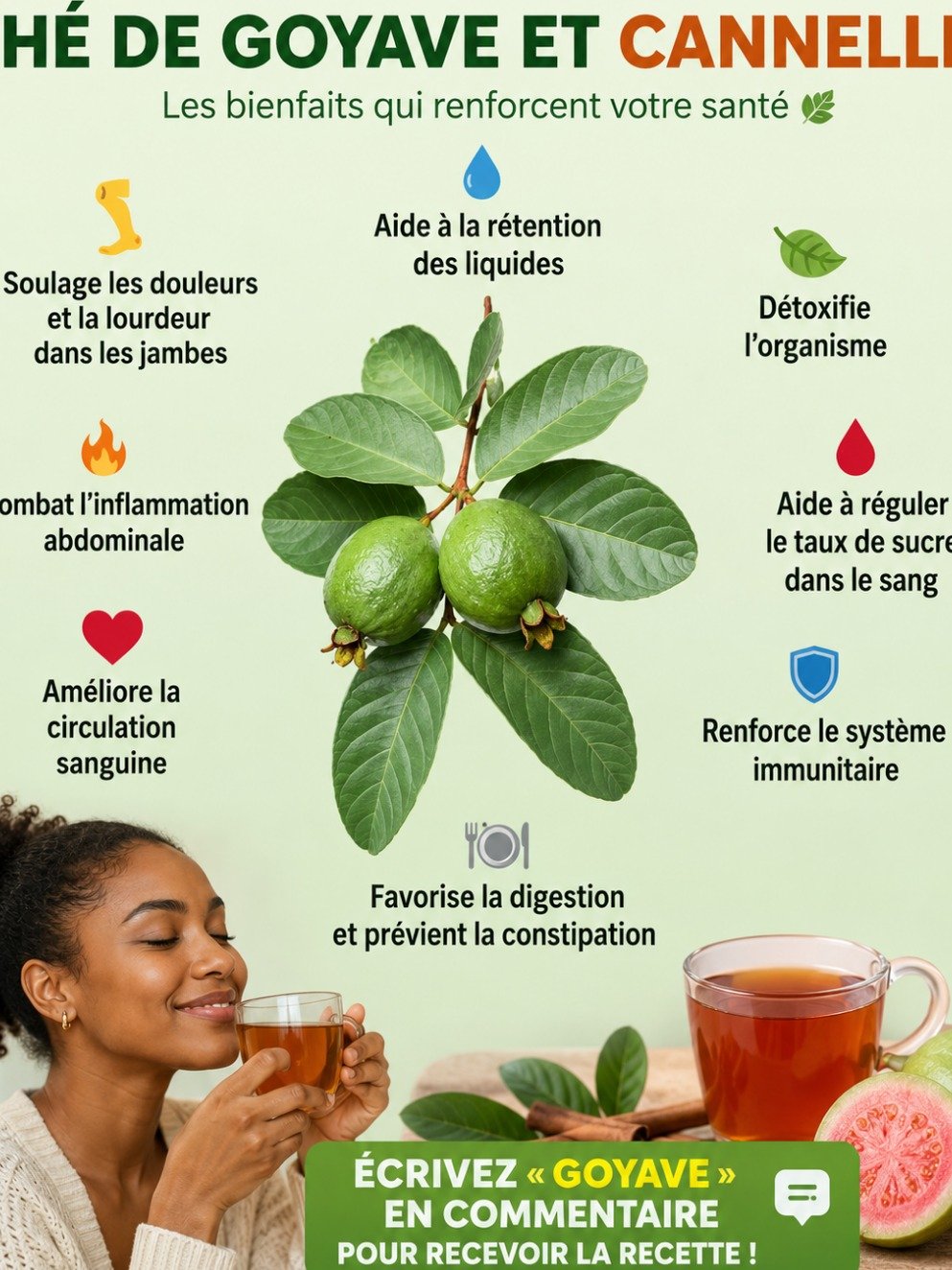 Découvrez les 15 Secrets Révélés de ce Thé Magique Goyave-Cannelle-Citron : Votre Corps Va Vous Supplier de le Boire !