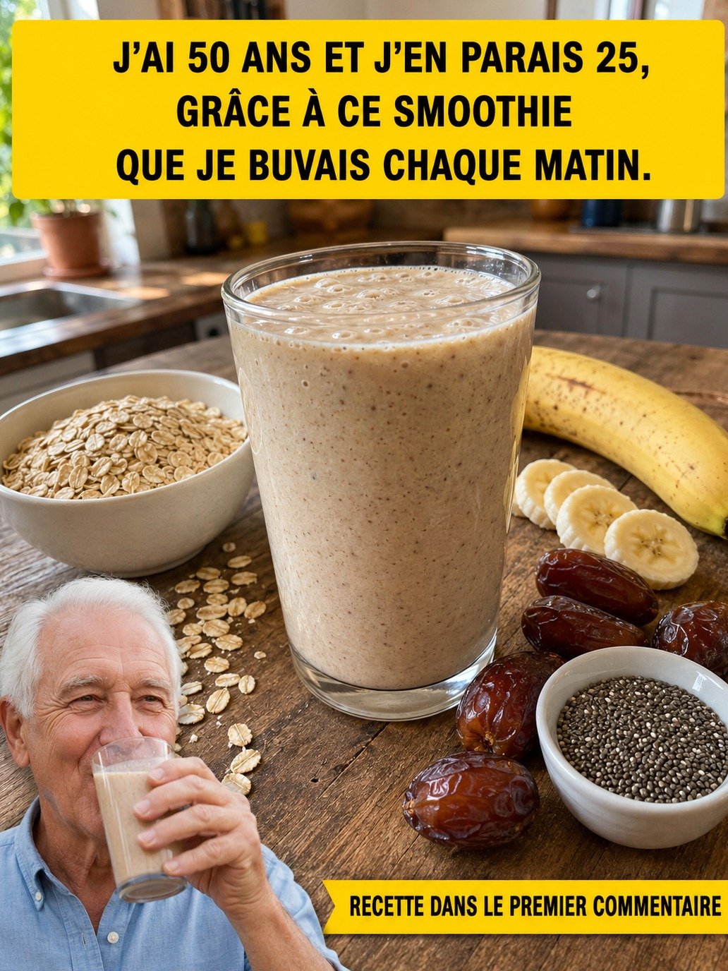Oubliez la chirurgie ! Ce smoothie viral efface 20 ans de votre visage (Le secret que personne ne vous dit)