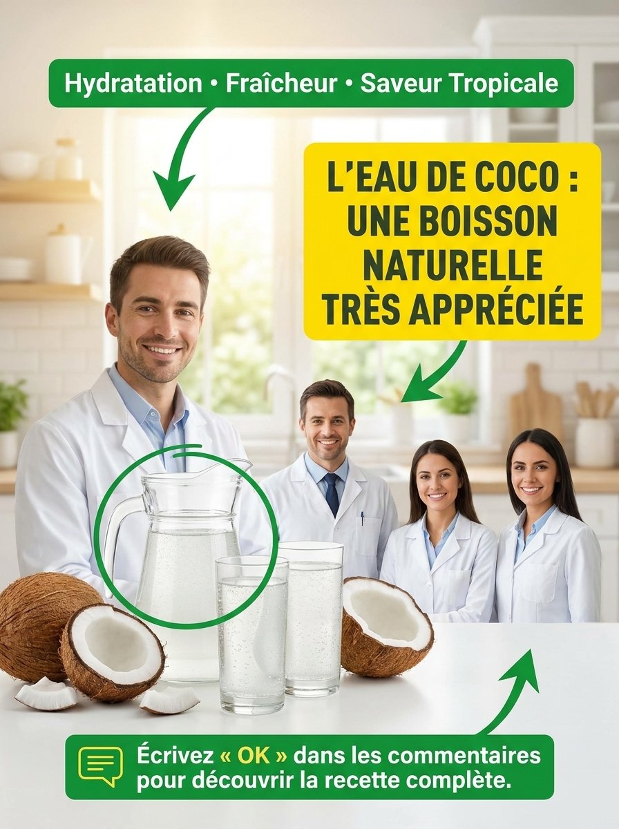 L'Eau de Coco : Votre Boisson Santé Est-elle un Faux Ami ? Ce que les Médecins Révèlent sur Ses Effets Inattendus (et comment les maîtriser) 🥥✨