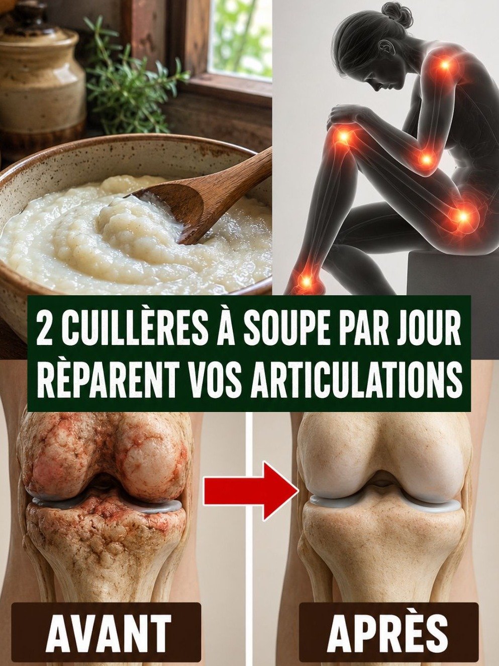Le secret bien gardé : Cet aliment du quotidien N°1 va RÉVOLUTIONNER la santé de vos genoux (Les experts confirment !)