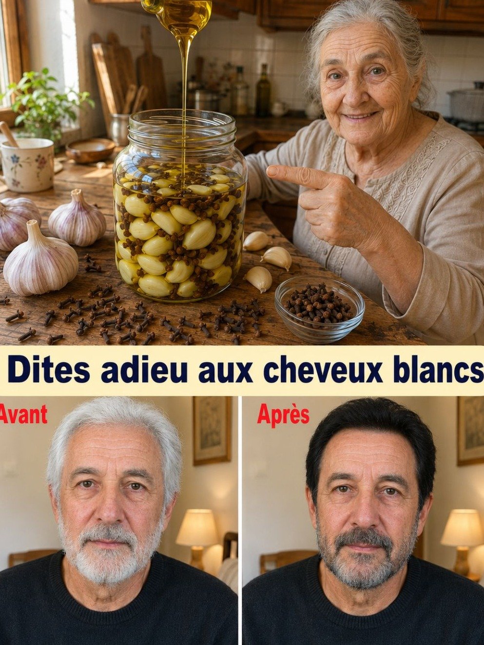 Le Secret Millénaire Révélé : Dites ADIEU aux Cheveux Blancs Naturellement avec Seulement 2 Ingrédients !