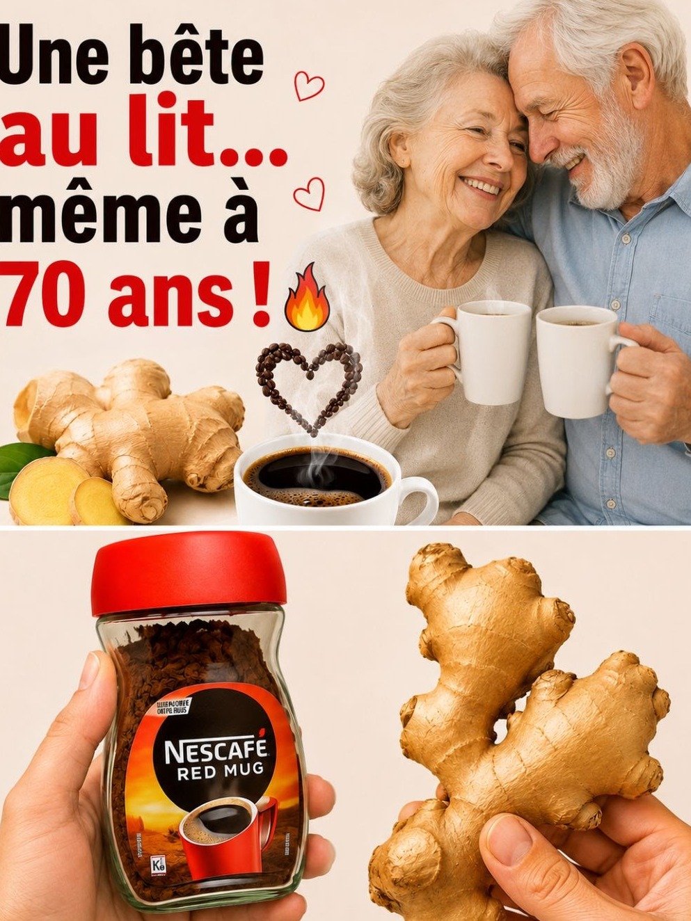 Le SECRET ANTI-ÂGE Révélé : À 75 ans, il DÉBORDE d'Énergie Grâce à CETTE Boisson Simple (Café & Gingembre) !