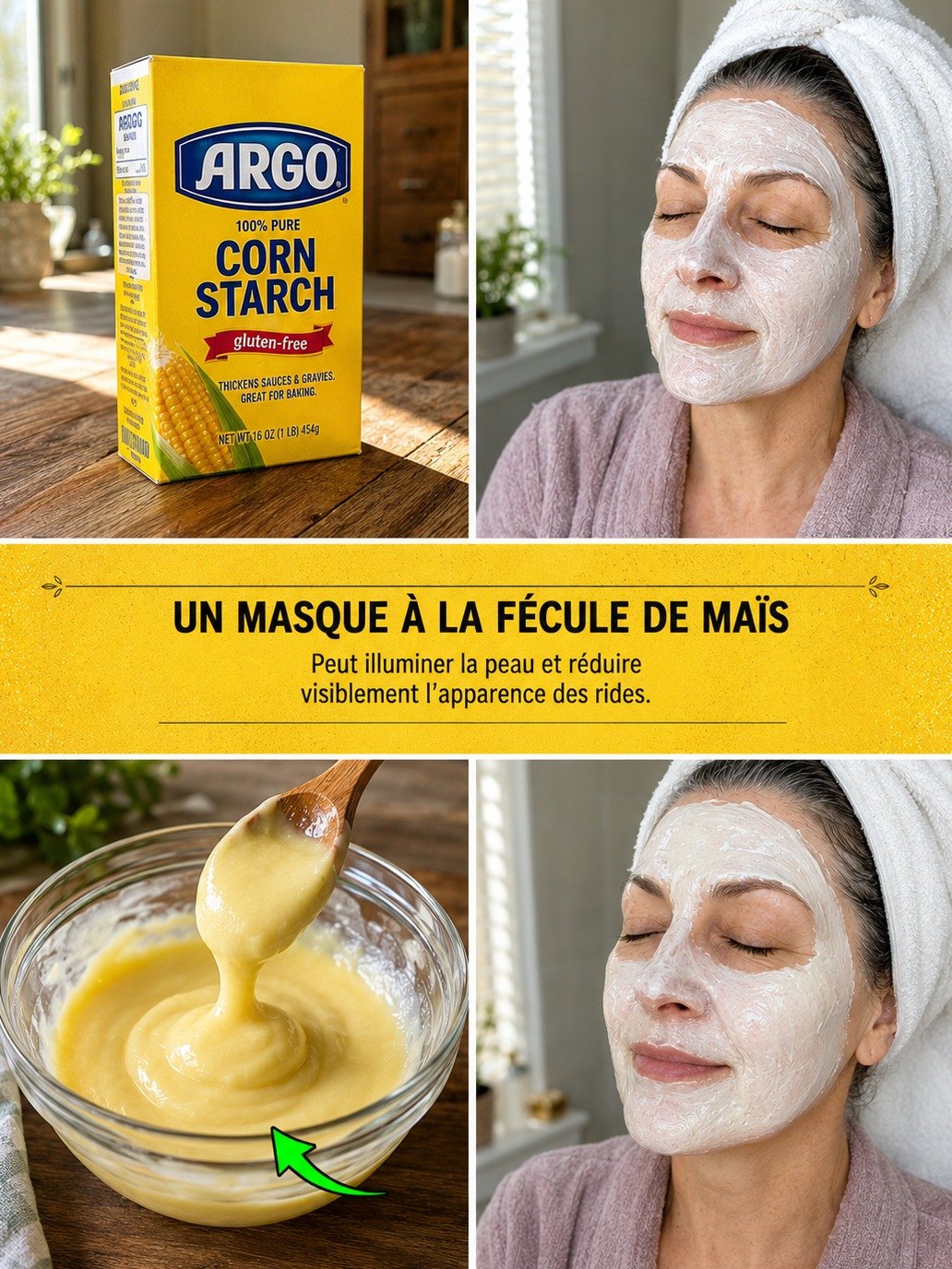 Le Secret Anti-Âge Insoupçonné : Ce Masque Maison à la Fécule de Maïs Rajeunit Votre Peau en 20 Minutes !