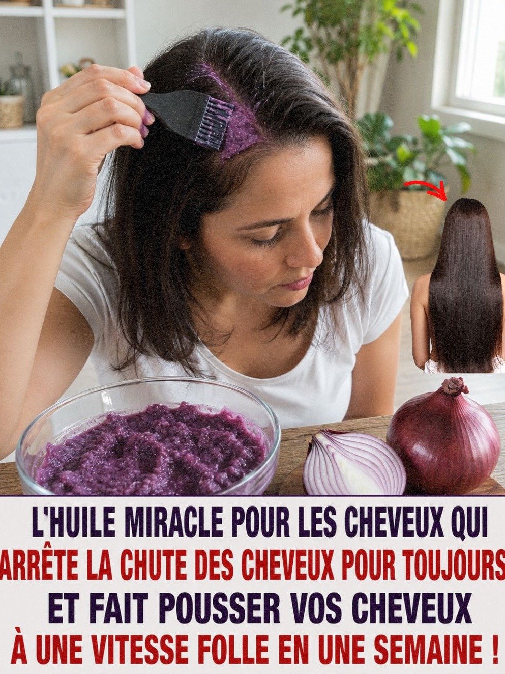 5 recettes d'huile à l'oignon rouge pour réveiller vos cheveux (et stopper leur chute !)