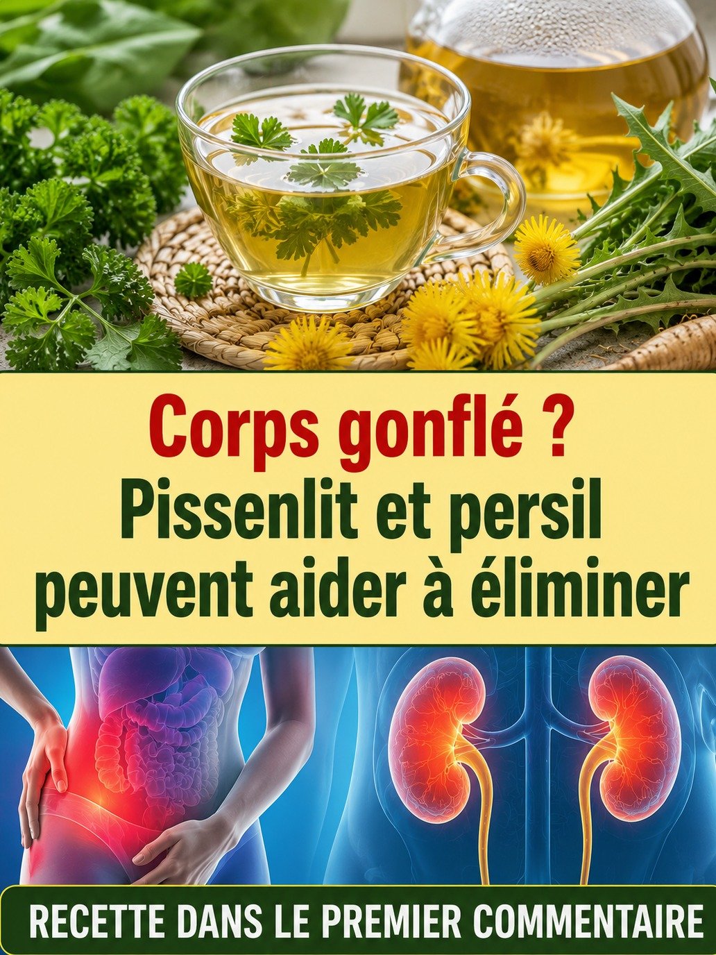 Rétention d'Eau ? Ce Duo Naturel au Pissenlit et Persil Va Vraiment Vous Épater et Changer Votre Quotidien !