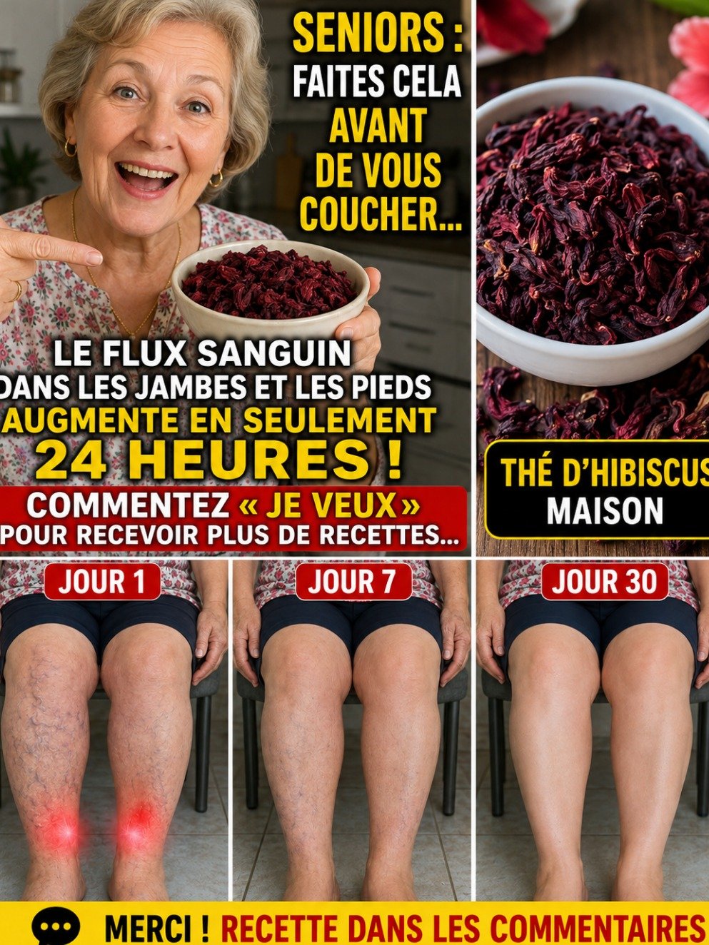 Le Secret Nocturne Révélé : Ce Que L'Hibiscus DÉCLENCHE Vraiment Dans Vos Jambes et Pieds Avant de Dormir (Vous Allez Être Choqué) !